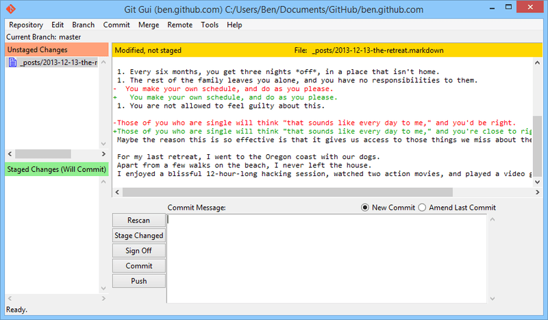 git-gui graphical user interface
